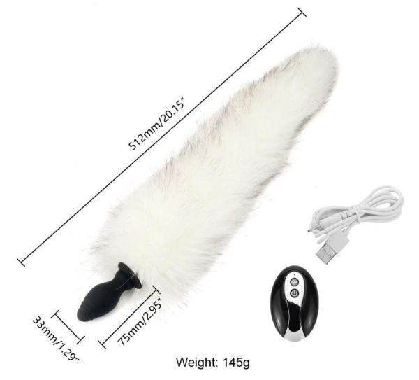 Anal Toys | Mt – Vibro Tail Plug – White Anal Toys Anal Toys