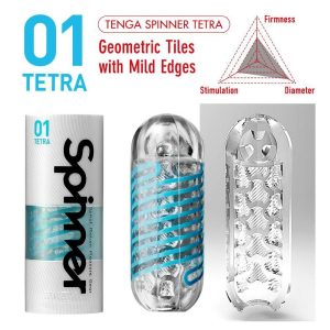 Cup Masturbators | Tenga – Spinner 01 Tetra Masturbator – Blue Cup Masturbators Cup Masturbators