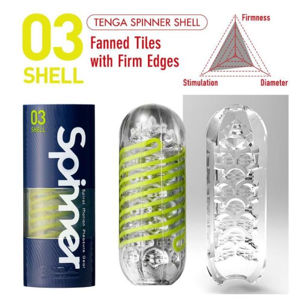 Cup Masturbators | Tenga – Spinner 03 Shell Masturbator – Green Masturbators Cup Masturbators