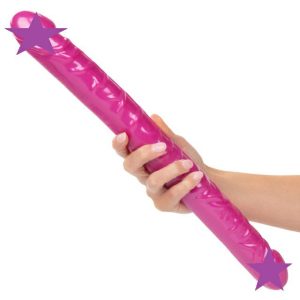 Dildos | Cen – Size Queen 17″ Double Dildo – Pink Dildos California Exotic Novelties