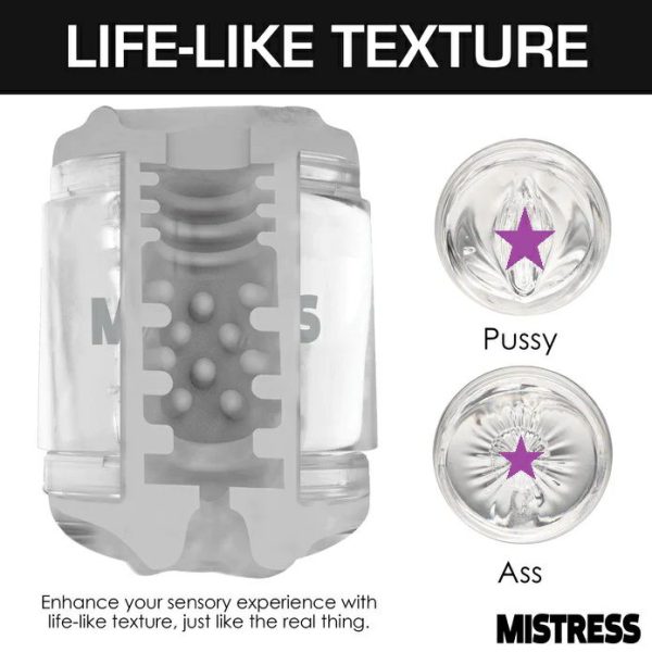 Double Hole Masturbators | Mistress – Double Shot Pussy And Ass Stroker – Clear Double Hole Masturbators Double Hole Masturbators