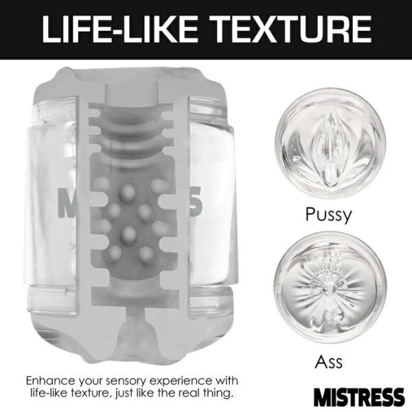 Double Hole Masturbators | Mistress – Double Shot Pussy And Ass Stroker – Clear Double Hole Masturbators Double Hole Masturbators