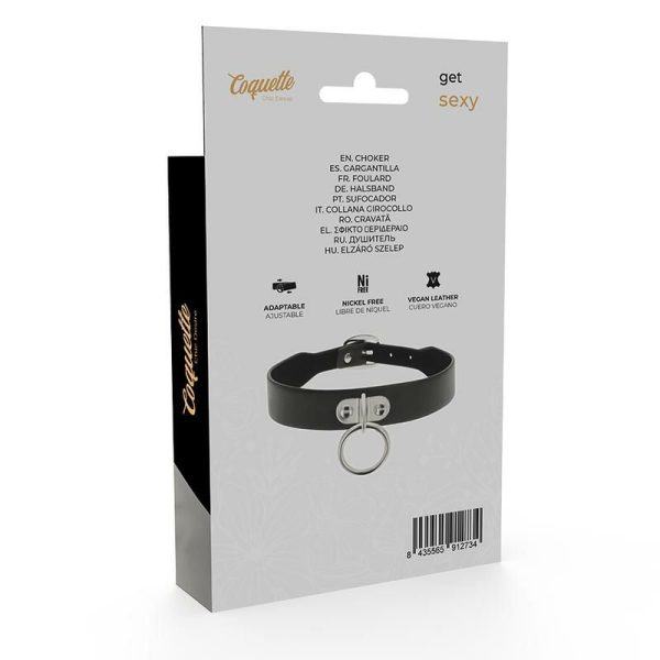 Eco-Friendly Sex Toys | Coquette – Choker Fetich W Ring – Black Eco-Friendly Sex Toys Coquette