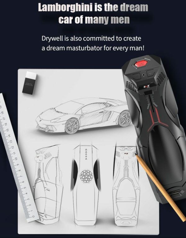 Hi-Tech Masturbators | Drywell – Lamborghini Auto Masturbator – Black Hi-Tech Masturbators Drywell