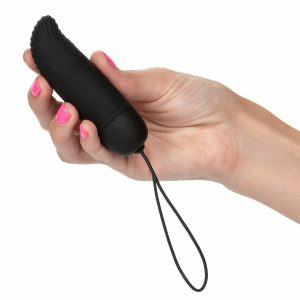 Mini Vibrators | Cen – Silicone Remote Ridged G – Black Mini Vibrators California Exotic Novelties