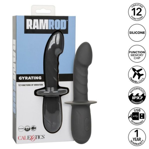 Pulsating Vibrators | Cen – Ramrod Gyrating Vibro Dildo – Black Pulsating Vibrators California Exotic Novelties