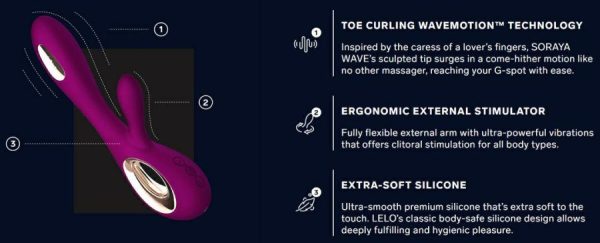 Pulsating Vibrators | Lelo – Soraya Wave & Vibration – Black Pulsating Vibrators Lelo