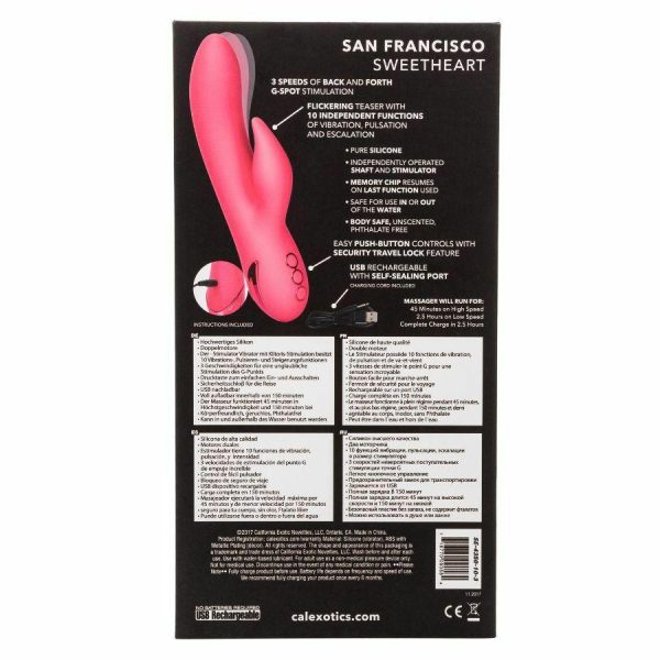 Rabbit Vibrators | Cen – Caldream San Francisco Sweetheart Vibrator – Pink Rabbit Vibrators California Exotic Novelties