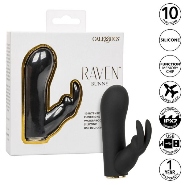 Rabbit Vibrators | Cen – Raven Bunny Vibrator – Black Rabbit Vibrators California Exotic Novelties