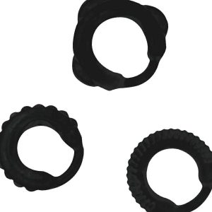 Rings & Sleeves | Addicted Toys – C-Rings Set – Black Rings & Sleeves Addicted Toys