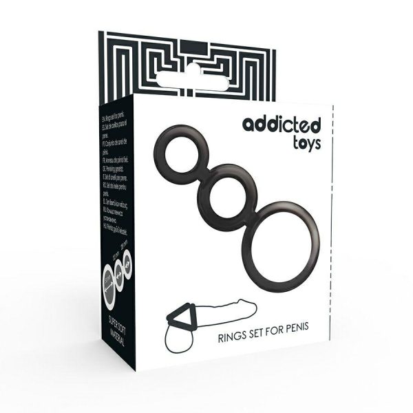 Rings & Sleeves | Addicted Toys – Rings Set – Black Rings & Sleeves Addicted Toys