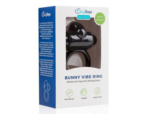 Rings & Sleeves | Easytoys – Bunny Vibe Ring – Black Rings & Sleeves Easytoys