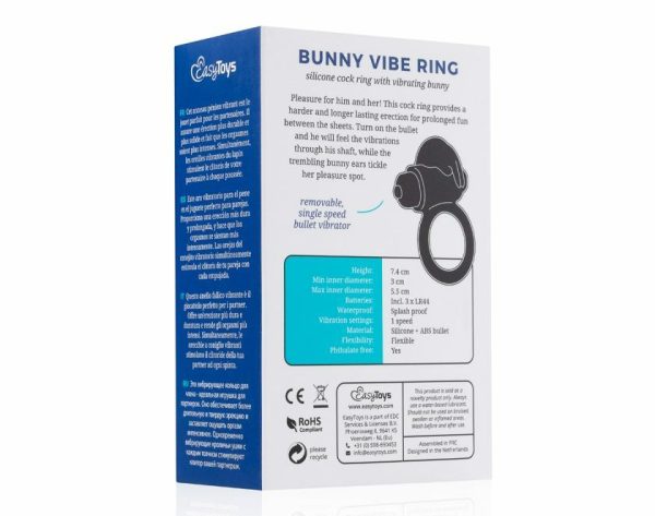 Rings & Sleeves | Easytoys – Bunny Vibe Ring – Black Rings & Sleeves Easytoys