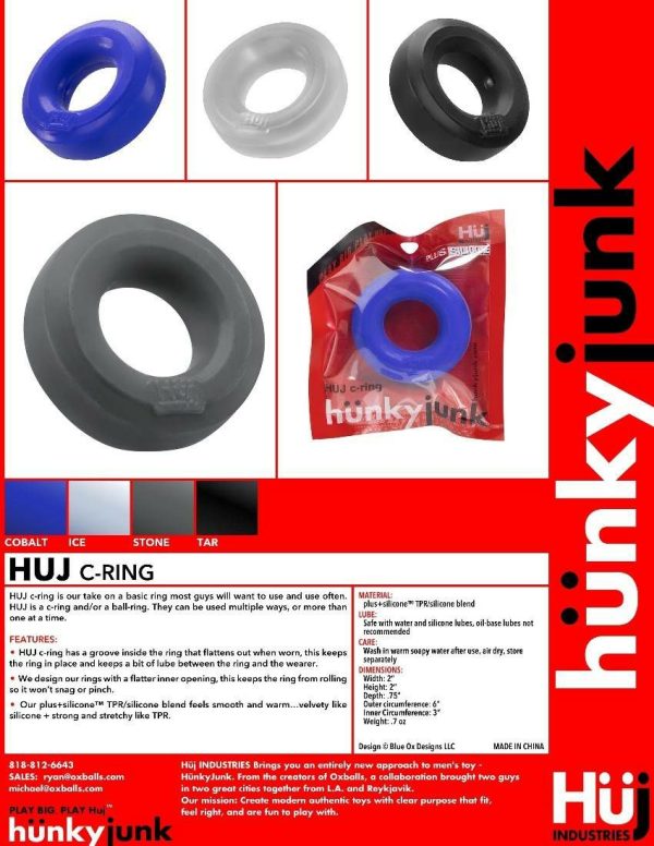 Rings & Sleeves | Hunkyjunk – Huj Cock Ring – Black Rings & Sleeves Hunkyjunk