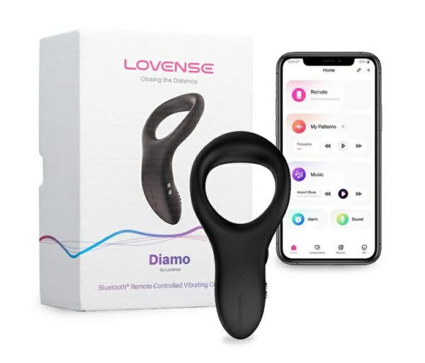 Rings & Sleeves | Lovense – Diamo Vibrating Cock Ring – Black Rings & Sleeves Lovense