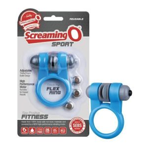 Rings & Sleeves | The Screaming O – Sport Stretchy Flex Cock Ring Vibe – Blue Rings & Sleeves Rings & Sleeves