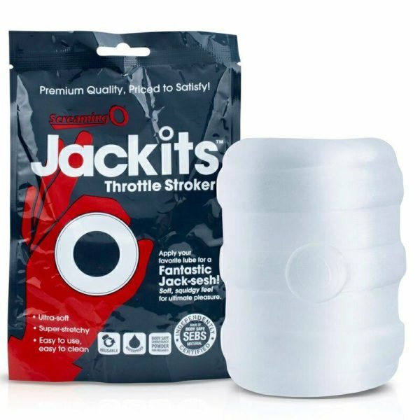 Small Masturbators | The Screaming O – Jackits Throttle Soft Stroker – Clear Masturbators Small Masturbators