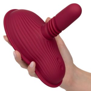 Straight Vibrators | Cen – Dual Rider Thrust & Grind Massager – Red Straight Vibrators California Exotic Novelties