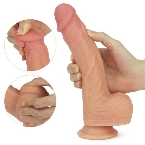 Strap-Ons | Lovetoy – 8.5″ Dual Layered Rotating Cock Liam – Flesh Sex Toys Lovetoy