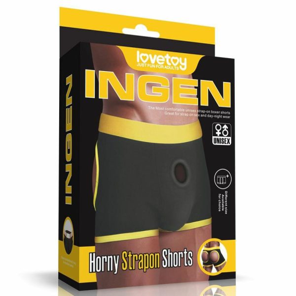 Strap-Ons | Lovetoy – Horny Strapon Shorts – Black – Xs/S Sex Toys Lovetoy