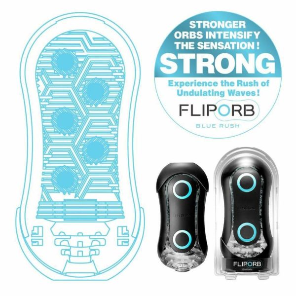 Tenga Masturbators | Tenga – Flip Orb Strong – Blue Rush Masturbators Tenga