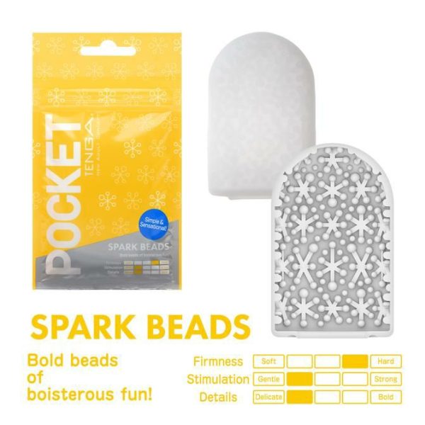 Tenga Masturbators | Tenga – Pocket Block Spark Beads – Yellow Masturbators Tenga