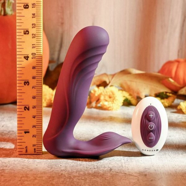 Thrusting Vibrators | Gender X – Velvet Hammer Vibrator – Purple Thrusting Vibrators Gender X