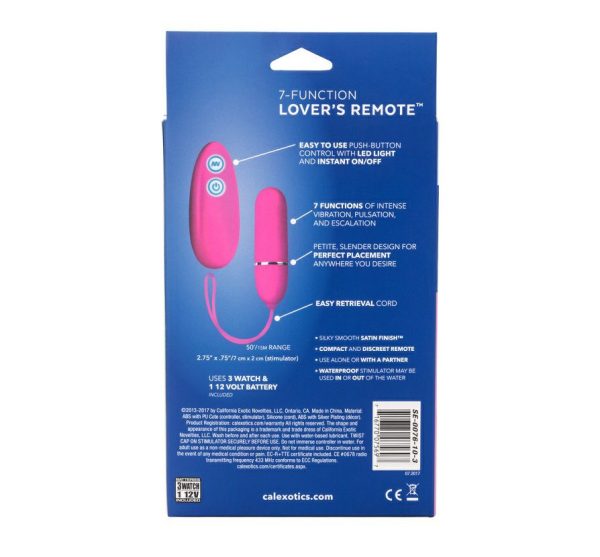 Vibro Bullets | Cen – Posh 7-Function Lovers Remote Bullet – Pink Vibrators California Exotic Novelties