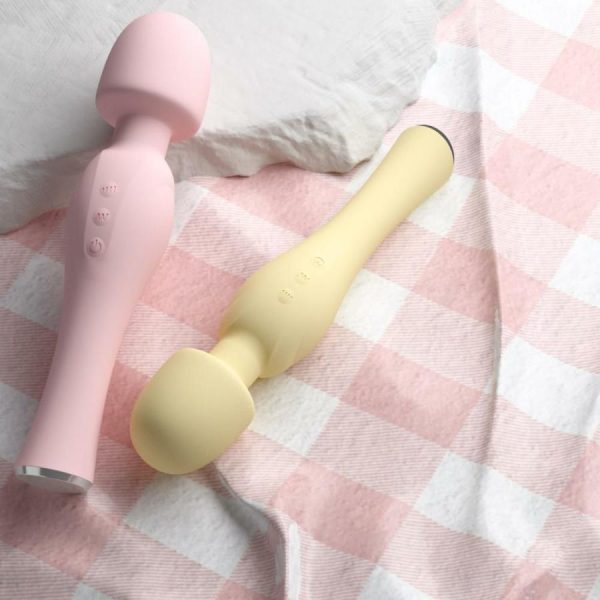 Vibro Massagers | Drywell – Blossom Wand Massager – Yellow Vibrators Drywell