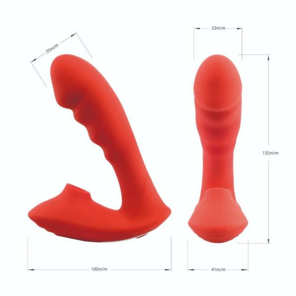 Vibro Massagers | T-Best – Clitclit Addiction Suction Vibe – Red Vibrators T-Best