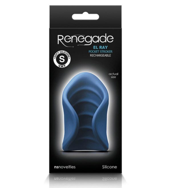 Vibro Masturbators | Ns Novelties – Renegade El Ray Pocket Stroker – Blue Masturbators NS Novelties