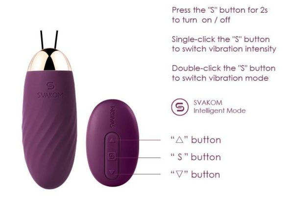 Vibro Eggs | Svakom – Elmer Remote Control Vibrating Bullet – Violet Vibrators SVAKOM