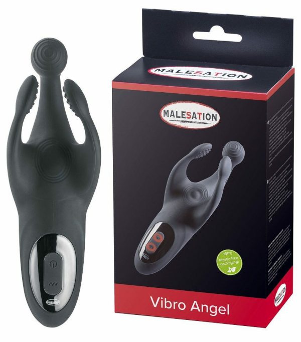 Vibro Masturbators | Malesation – Angel Cock Stimulator – Black Masturbators Malesation