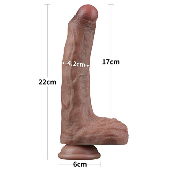 Dildos | Lovetoy – 8.5″ Dual Layered Natural Dildo – Brown Dildos Dildos