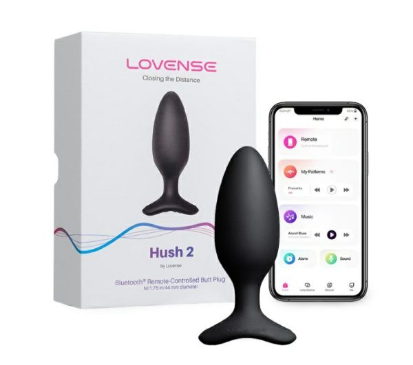 Anal Toys | Lovense – Hush 2 – Butt Plug 1.75” – Black Anal Toys Anal Toys