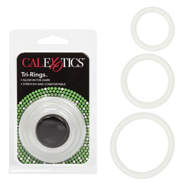 Rings & Sleeves | Cen – Tri-Rings – White Rings & Sleeves California Exotic Novelties