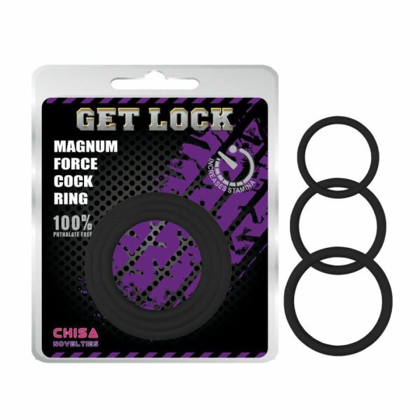 Rings & Sleeves | Chisa – Magnum Force 3 Cock Ring – Black Rings & Sleeves Chisa