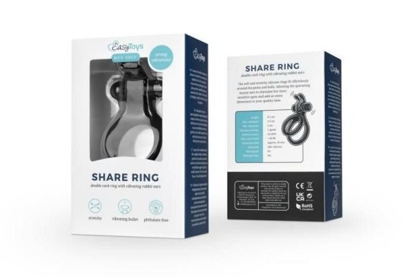 Rings & Sleeves | Easytoys – Share Vibro Ring – Black Rings & Sleeves Easytoys